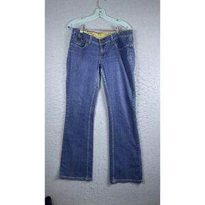 Decree Jeans Juniors 9/10 Blue Bootcut Mid Rise Stretch Medium Wash Denim 32x31